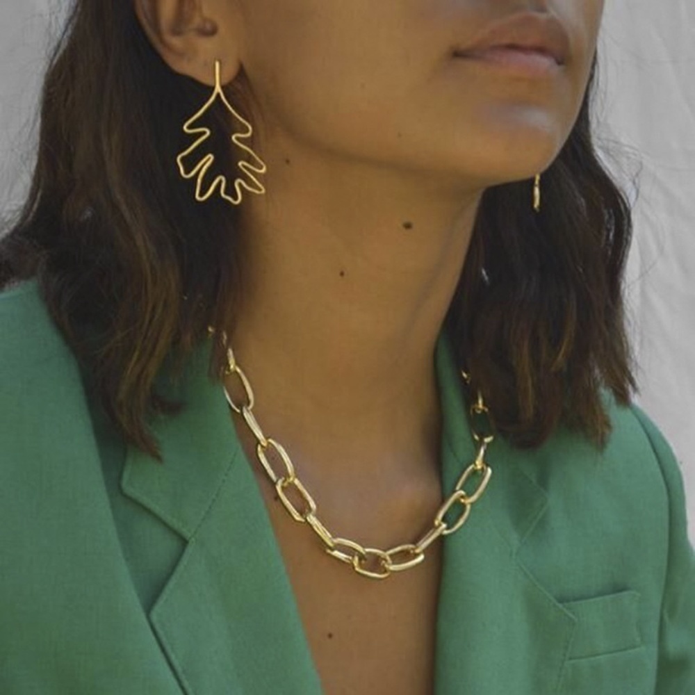 *EUPHRASIA* 3-Pc Gold Leaf Fashion Jewelry Set
